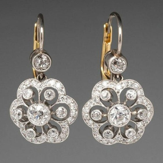 Elegante Vintage Kristallen Mandala Oorbellen - Elena