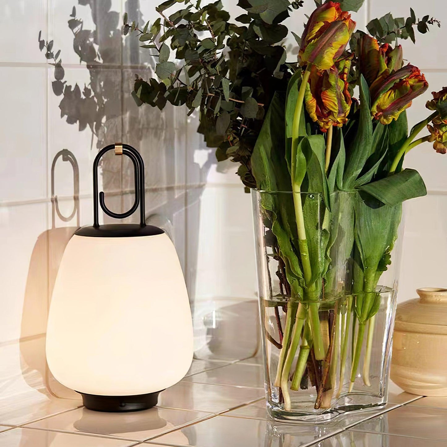 VintageGlow Lantern - Draadloze Tafellamp met Luxe Design