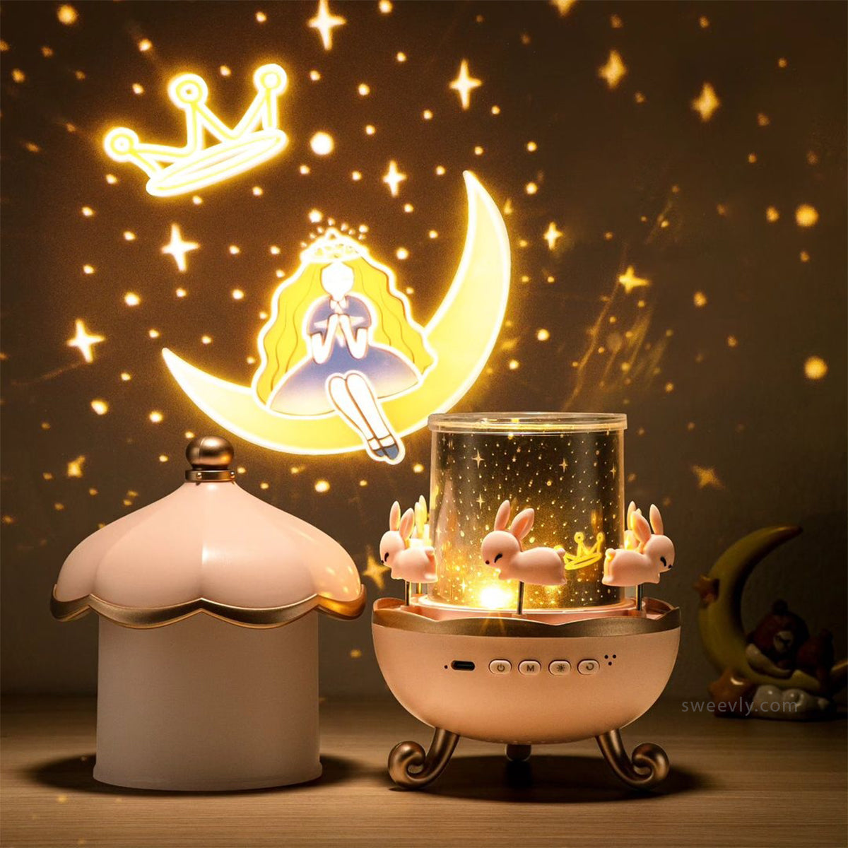 DreamLite - Betoverende Rustgevende Projector voor Slaapkamer