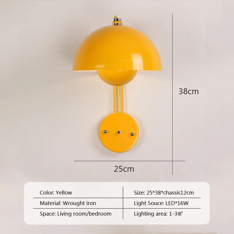 ShroomLite Wandlamp - Creatieve Verlichting voor Modern Interieur