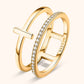Elegante Dubbele Kruisring - Celeste