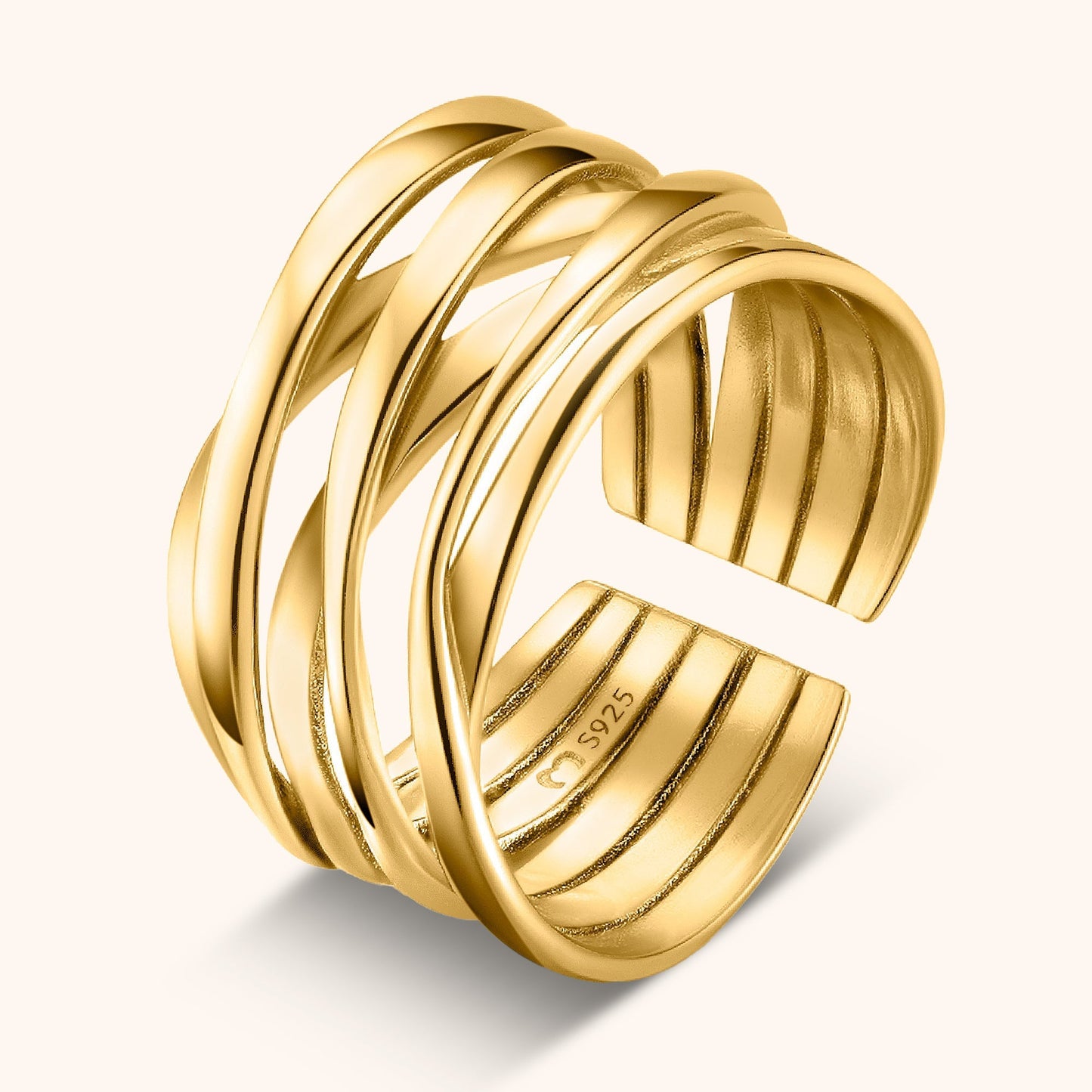Elegante Vertakte Ring - Nora