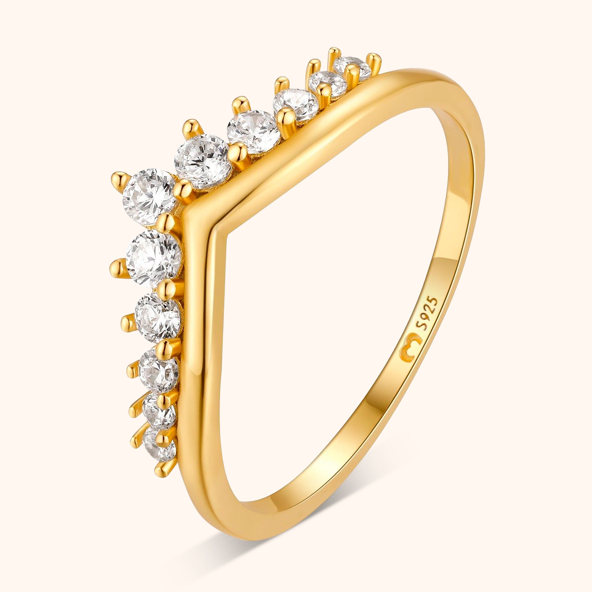 Allegra Zirkonia Crown Ring - A Touch of Elegance