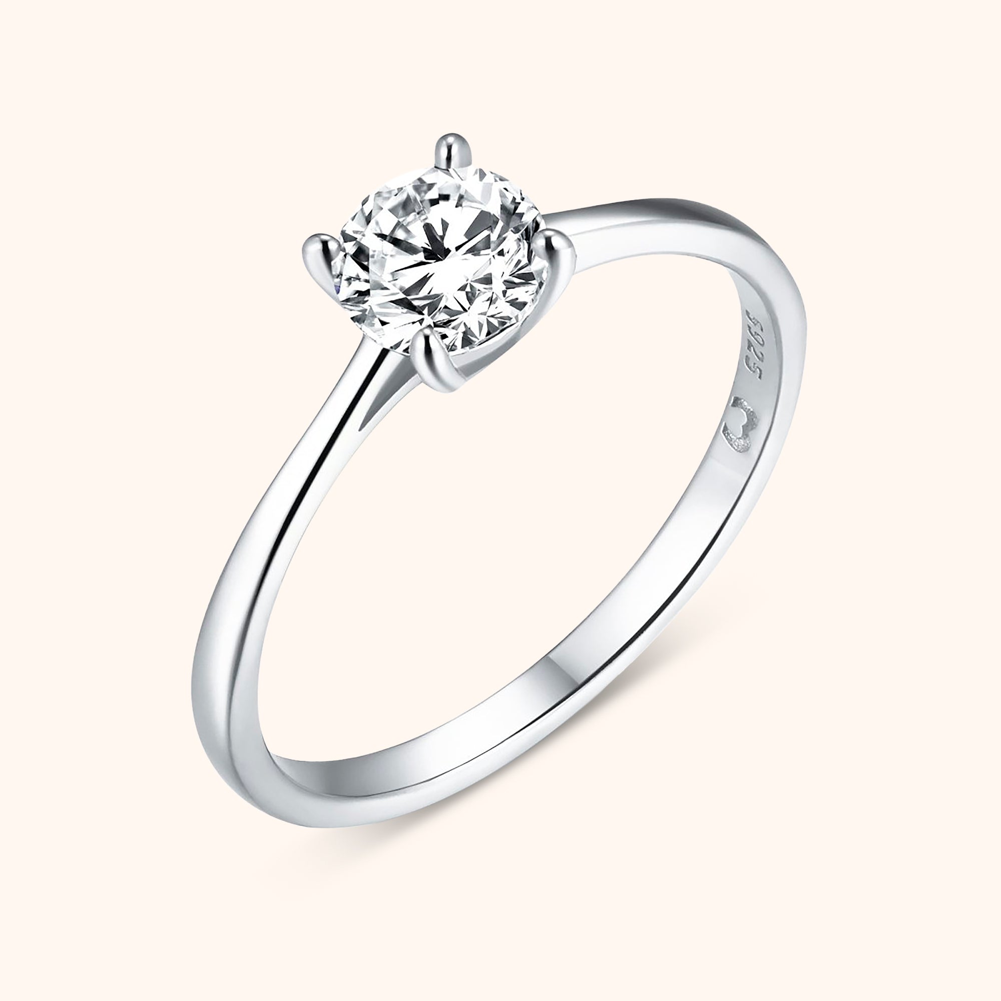 Elena Exquisite Solitaire Zirkonia Ring