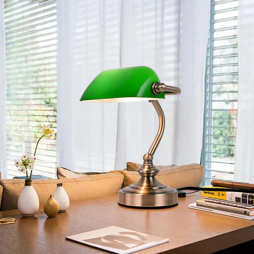 Retro Mini Bureau Lamp NostalGlow – Compacte Elegantie