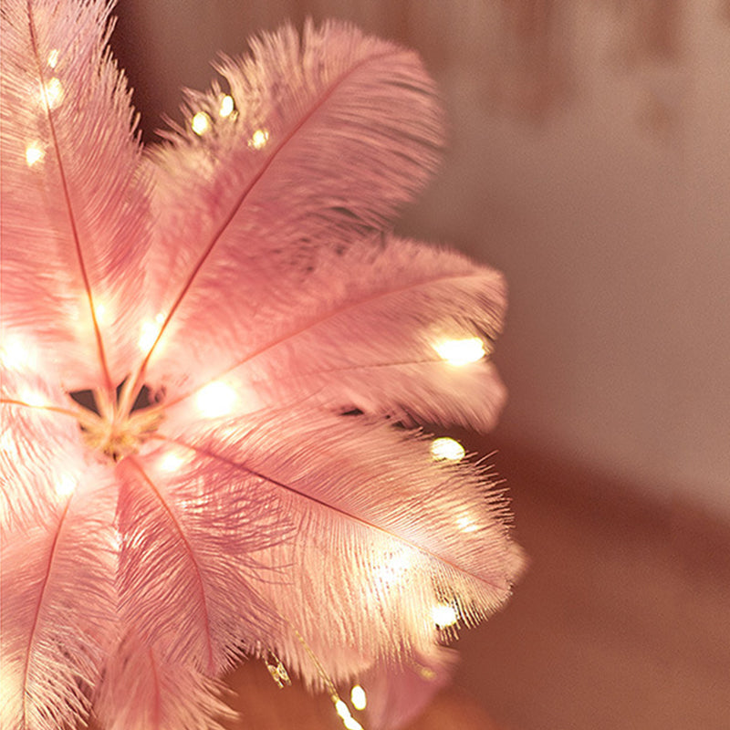OstrichGlow Nightlight - Unieke Sfeerlamp met Roze Voet