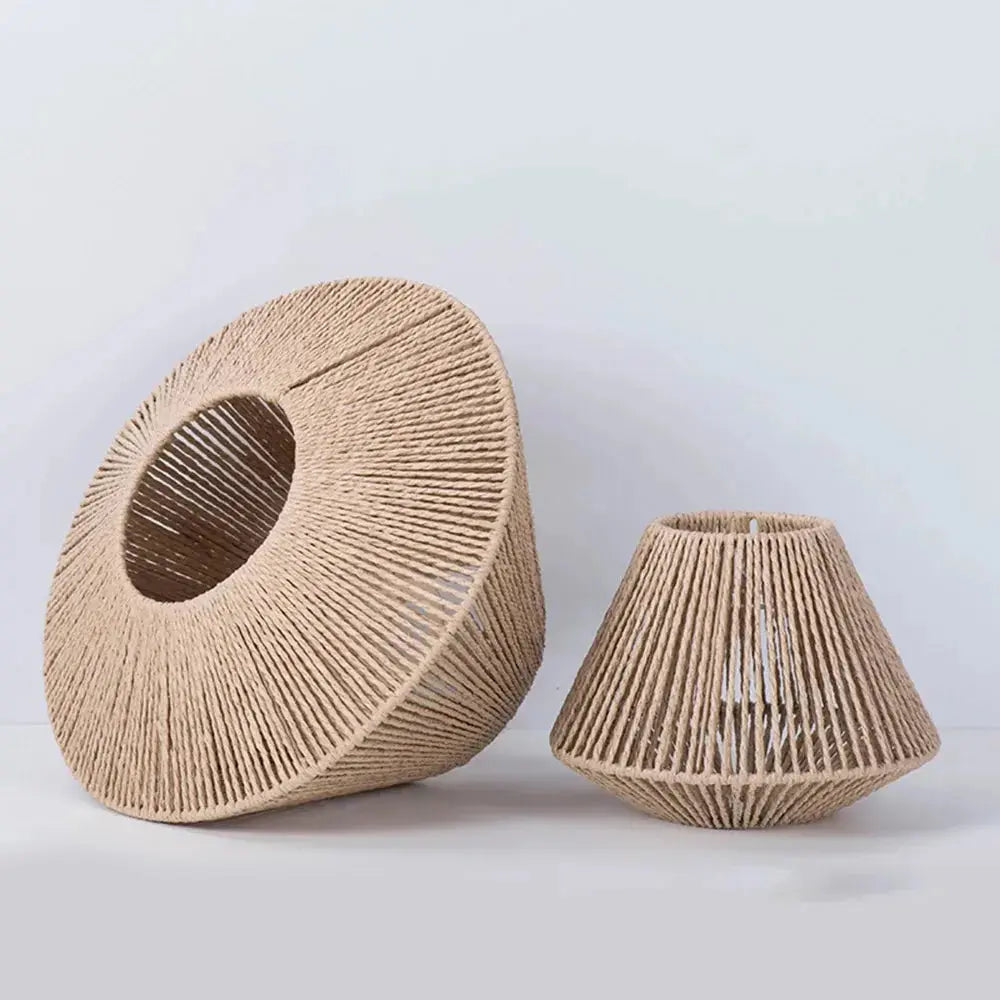 Elegante Rotan Hanglamp – Rustieke Geometrische Verlichting voor Elke Ruimte