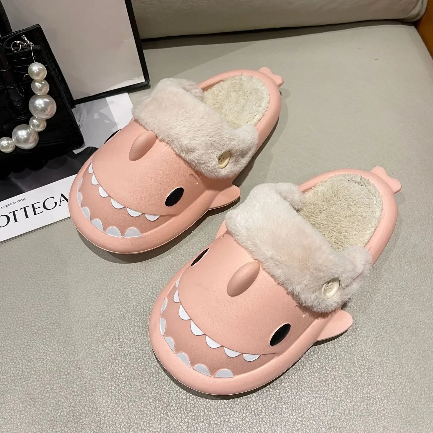 SharkSlippers - Speelse Haai Katoenen Slippers voor Comfortabel Binnengebruik