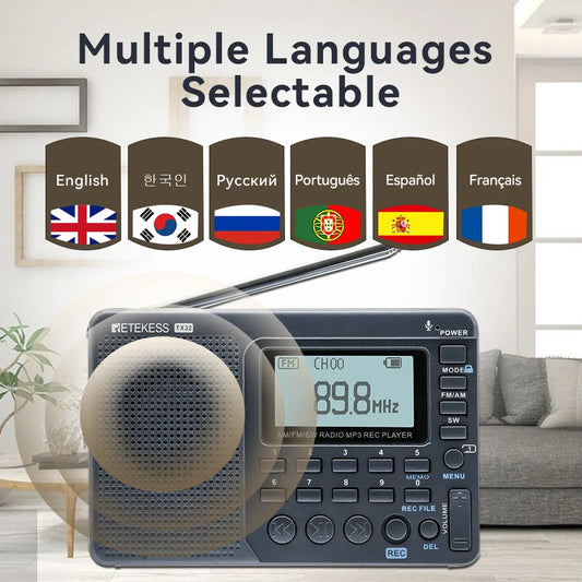 EchoWave - Draagbare Retro Radio met Krachtig Geluid