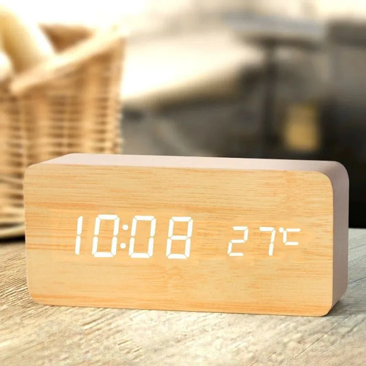 WoodTime – Natuurlijke Houten Digitale Klok
