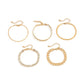 SnakeEdge Bracelet Set - 5-delige Slangenketting in Metaal