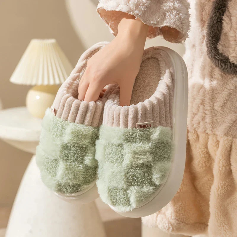 Dreamy Feet Pantoffels - Trendy Geruite Katoenen Pantoffels voor Optimaal Comfort