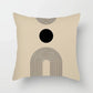 Aurum Kussenhoes - Moderne Zwart-Wit Kussenhoes met Abstracte Kunstprint