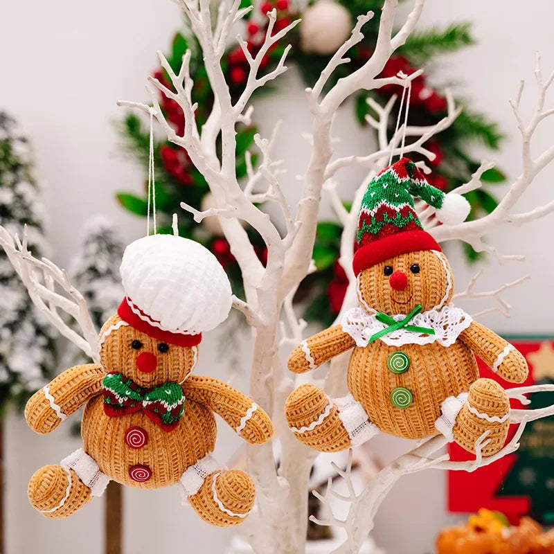 Feestelijke Peperkoekman Hanger voor Kerstversiering – Geel