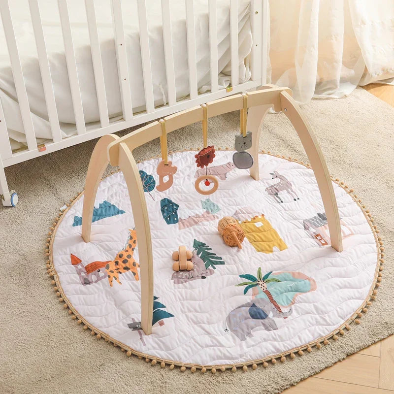 Montessori RattleFrame - Houten Speelgoed met Speeltjes