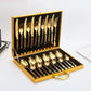 Opulent Gold Bestekset - De Elegante 24-delige Gold & Silver Bestekset