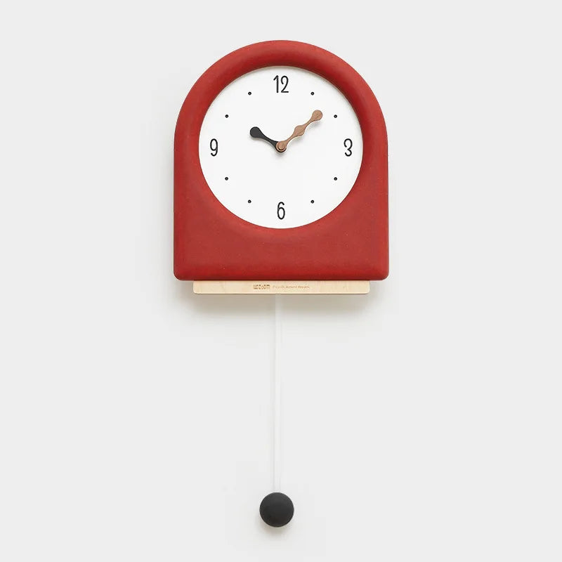 CremePendulum Clock - Koreaanse Wandklok met Modern Design