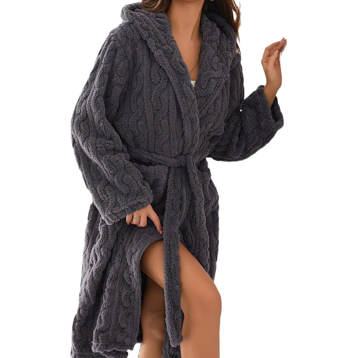 CozyHood Badjas - Luxe Roze Badjas van Coral Fleece