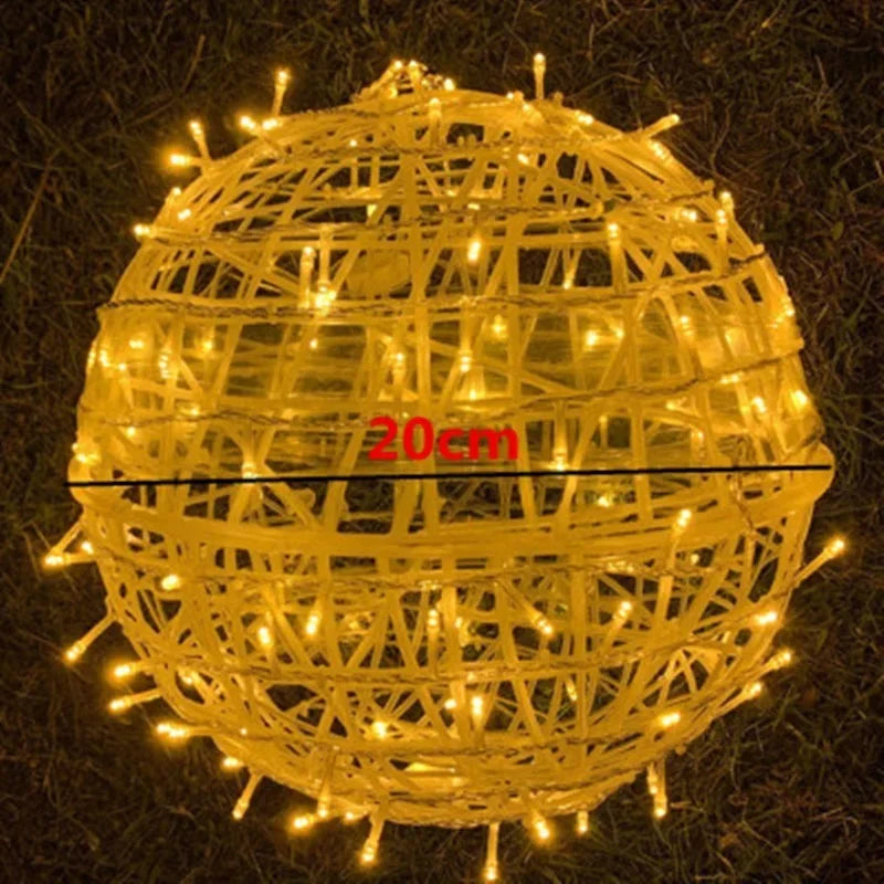 Sphere Rieten Feestverlichting - Elegante Rieten Feestverlichting voor Elke Gelegenheid