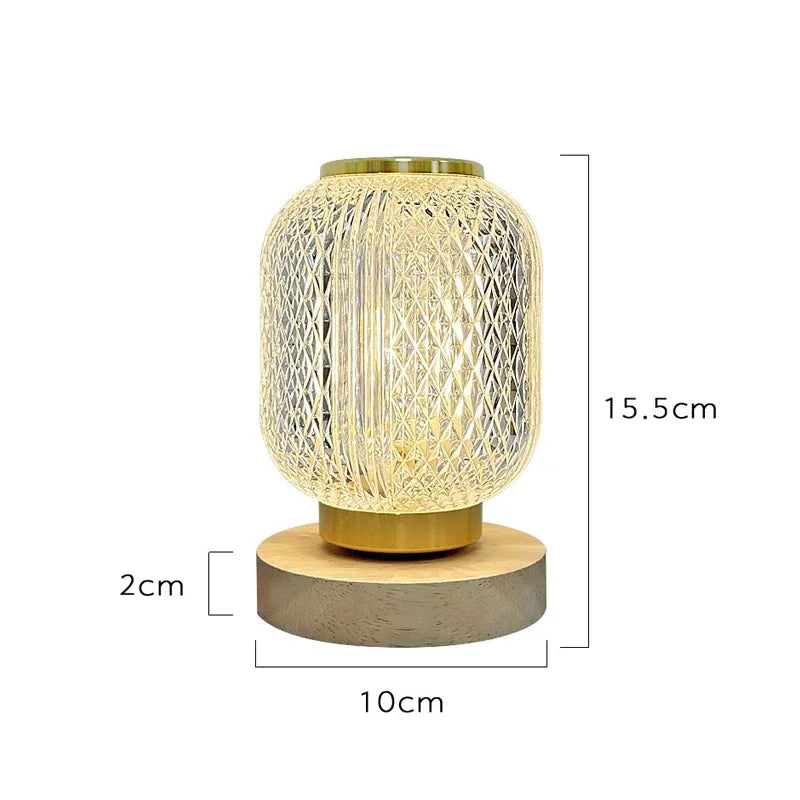 Dimbare Crystal Tafellamp- Stijlvolle Gouden Dimbare Tafellamp met Luxe Crystal Design