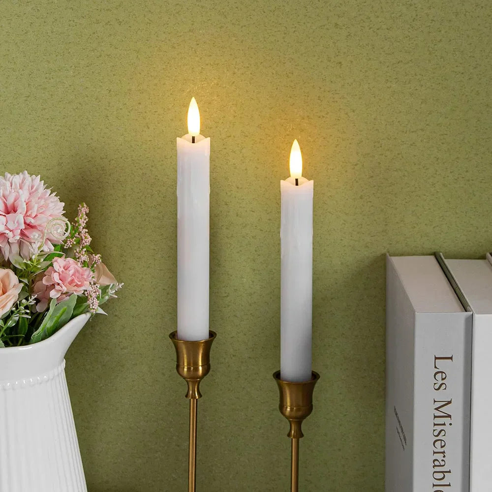 TaperFlame – Elegant Vlamloze LED Kaarsen Set van Twee