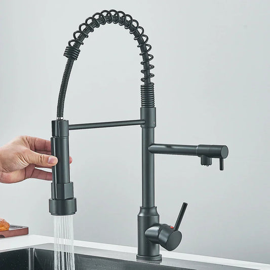 HydroFlex – Moderne Keukenkraan met Dubbele Uitloop
