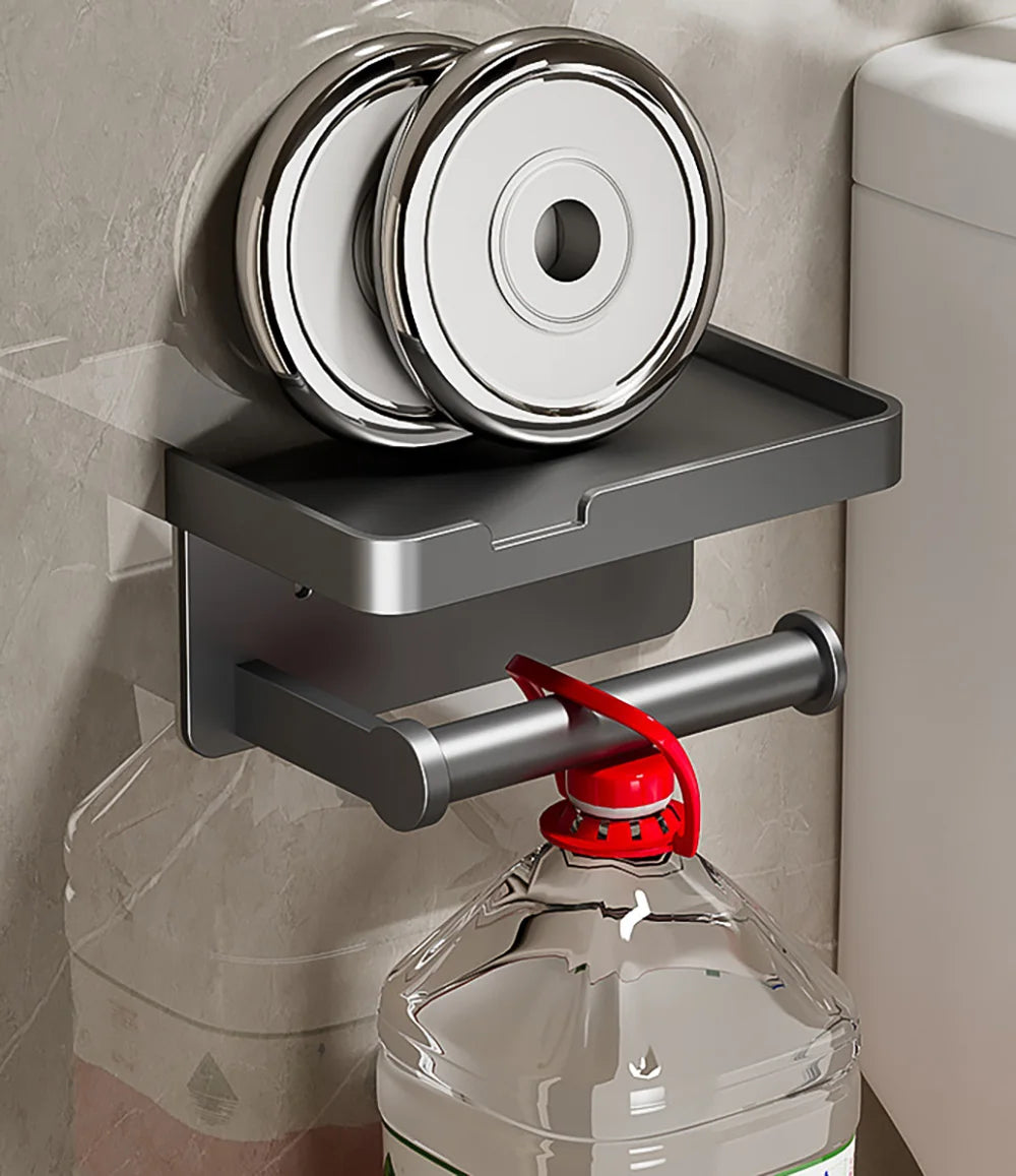 LuxeHold – Stijlvolle Multifunctionele Toiletrolhouder