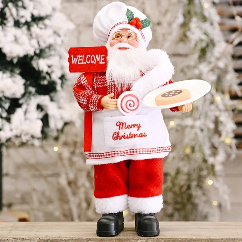 PoupeeFestive Santa Plush - Schattige Kerstman voor Decoratie