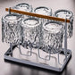 Glacio Glas Cuphouder - Glazen Feesthouder met Rendierdesign voor Luxe Whisky-ervaring
