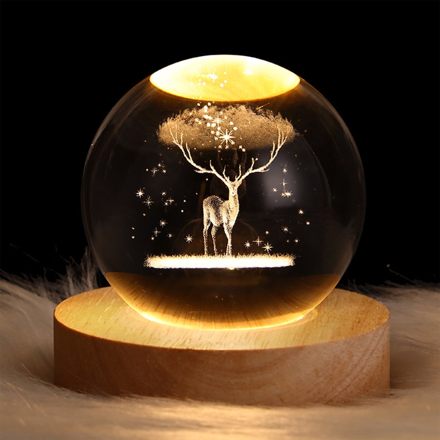 Crystal Light Ball – Betoverende Glazen Sfeerlicht voor Thuis