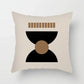 Aurum Kussenhoes - Moderne Zwart-Wit Kussenhoes met Abstracte Kunstprint