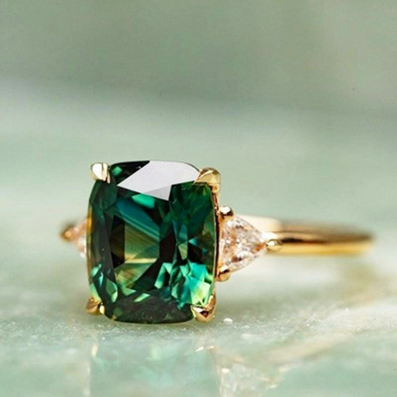 Elegant Groene Smaragd Ring - Elise