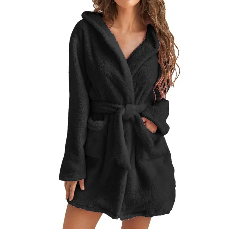 CozyElegance Badjas - Elegante Dikke Badjas voor Vrouwen