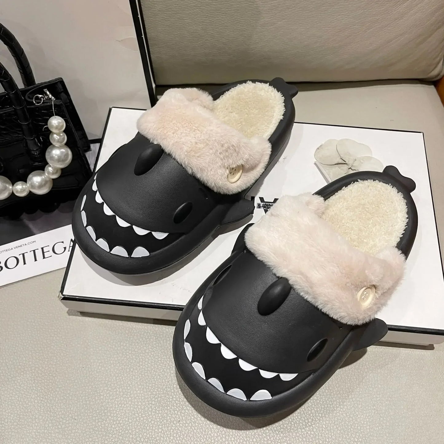 SharkSlippers - Speelse Haai Katoenen Slippers voor Comfortabel Binnengebruik