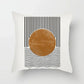 Aurum Kussenhoes - Moderne Zwart-Wit Kussenhoes met Abstracte Kunstprint