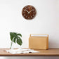 GlowClock – Luxe Houten Wandklok met Nachtverlichting