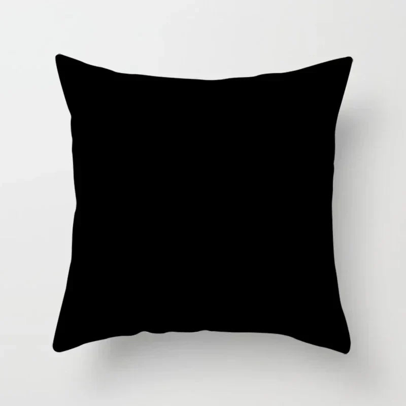 Aurum Kussenhoes - Moderne Zwart-Wit Kussenhoes met Abstracte Kunstprint