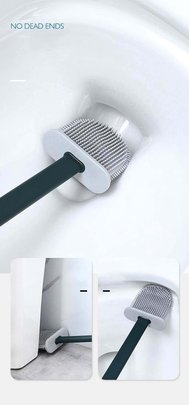 ToiletPro - Flexibele Siliconen Borstel voor Perfecte Toiletreiniging