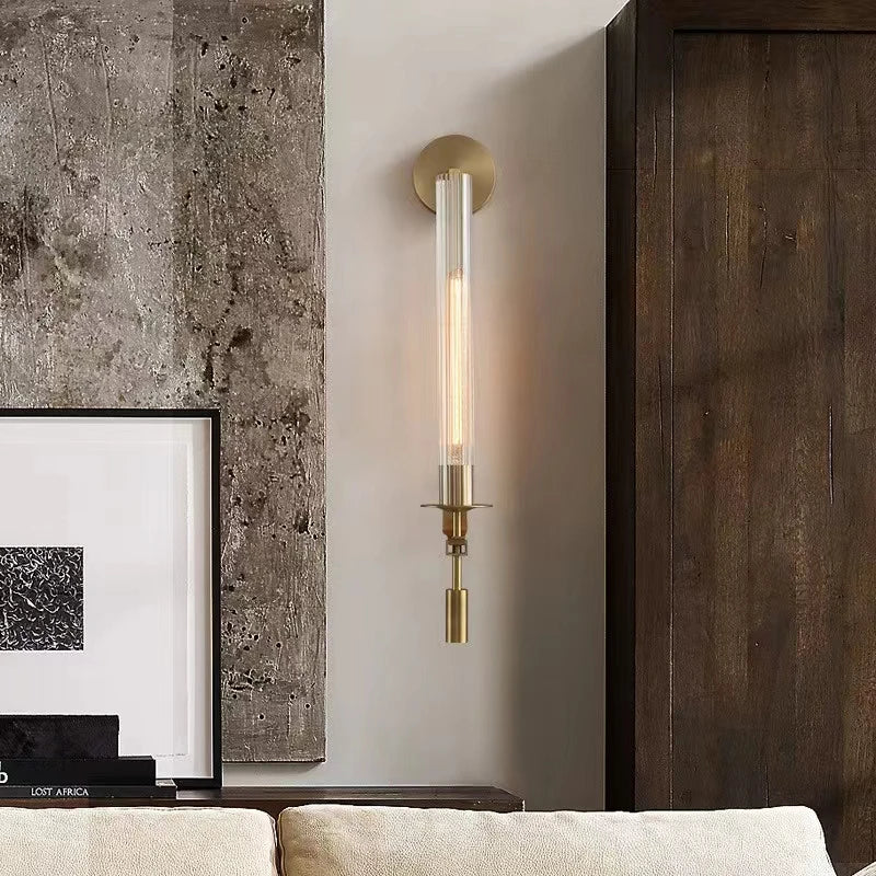 NordicGlow - Luxe Gouden Wandlamp met Glas