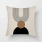 Aurum Kussenhoes - Moderne Zwart-Wit Kussenhoes met Abstracte Kunstprint