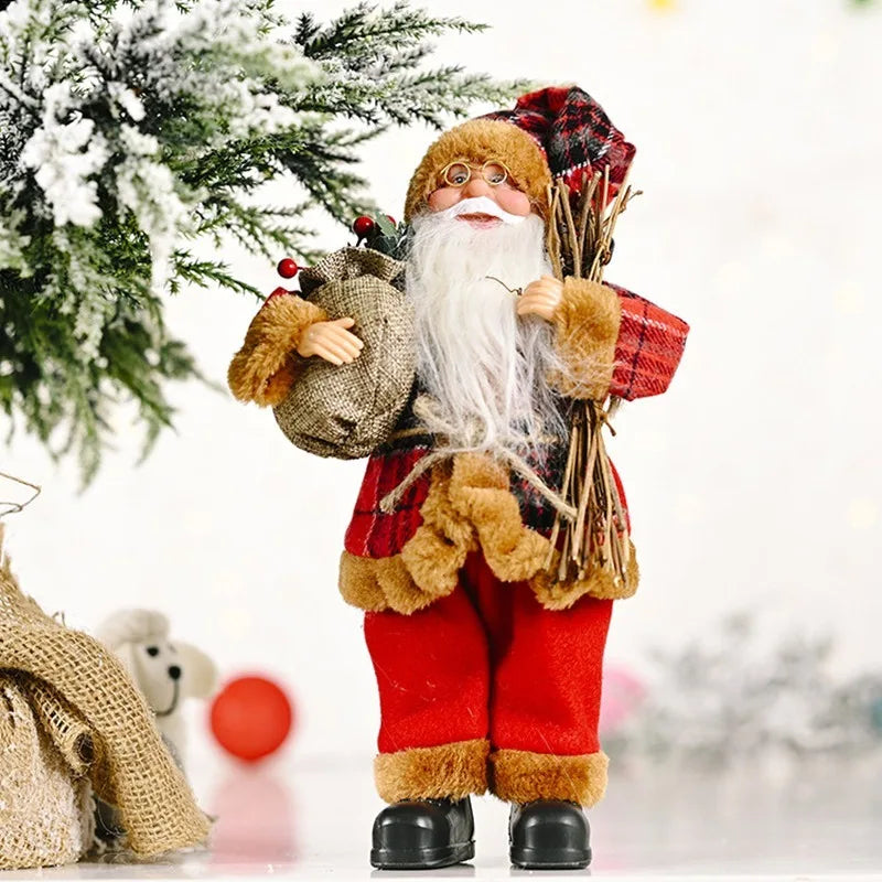 PoupeeFestive Santa Plush - Schattige Kerstman voor Decoratie