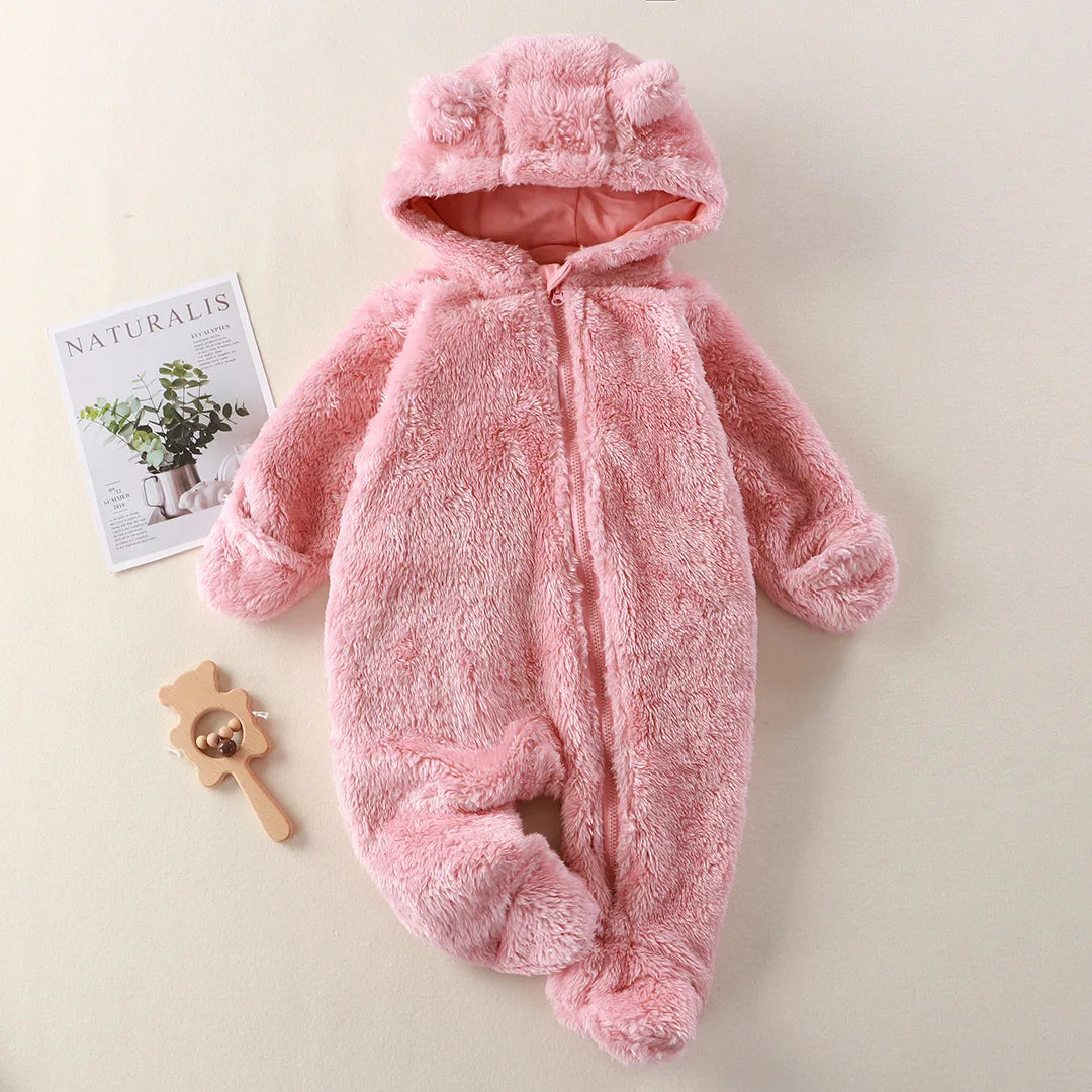 CozyCuddle – Zachte Baby Overall met Capuchon