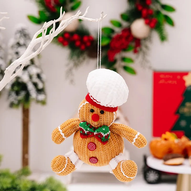 Feestelijke Peperkoekman Hanger voor Kerstversiering – Geel