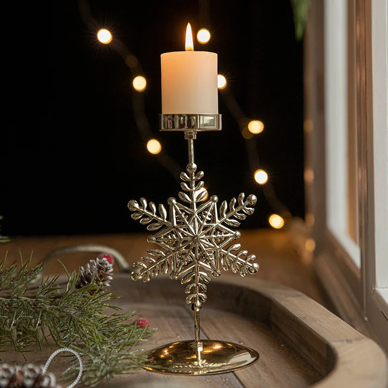 StarGlow Candle Holder - Elegante Gouden Decoratie voor Feestdagen