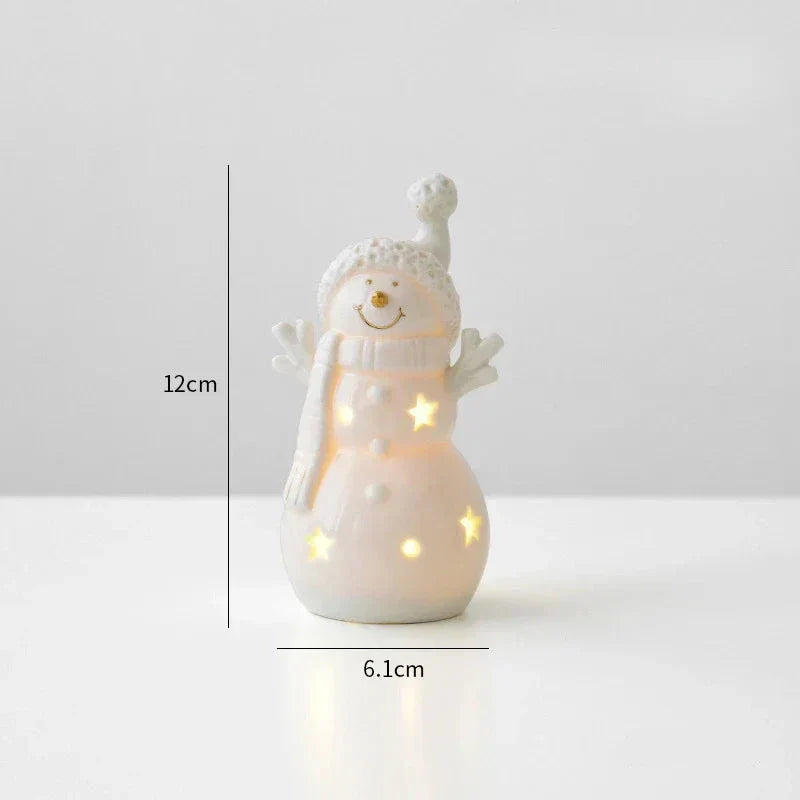 Magisc Kerstdecoratie - Verlichte Keramische Sneeuwman voor Feestdecoratie
