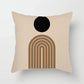 Aurum Kussenhoes - Moderne Zwart-Wit Kussenhoes met Abstracte Kunstprint