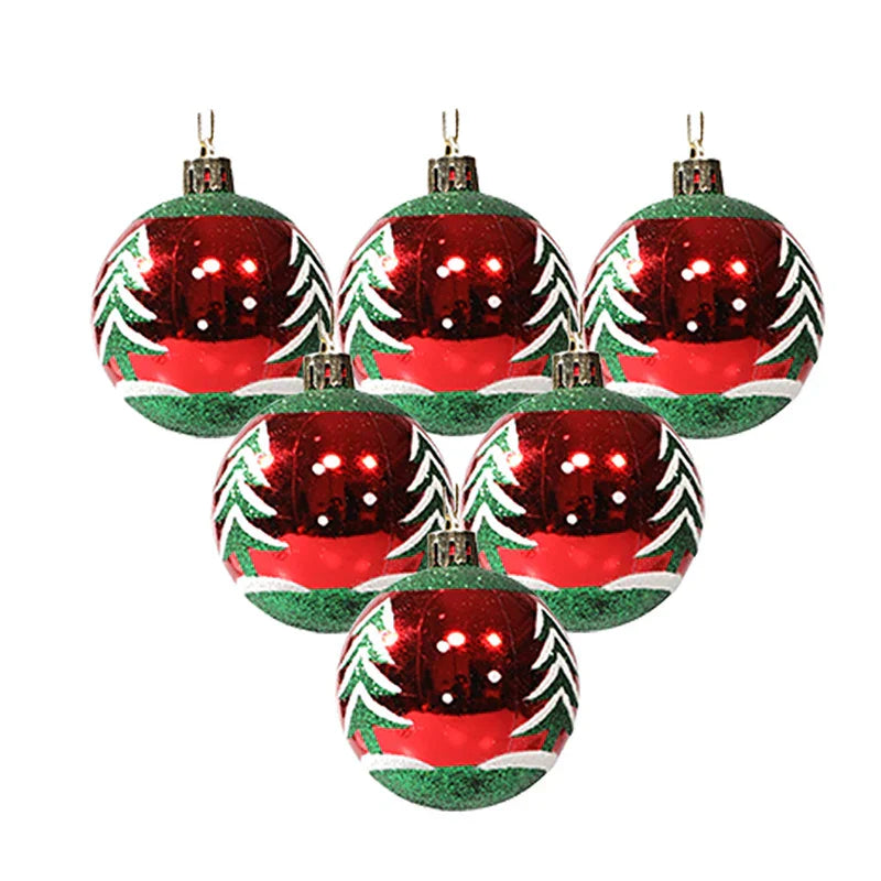 Charming Kerstdecoratie - Elegante Sneeuwvlok Kerstballen Set van 6