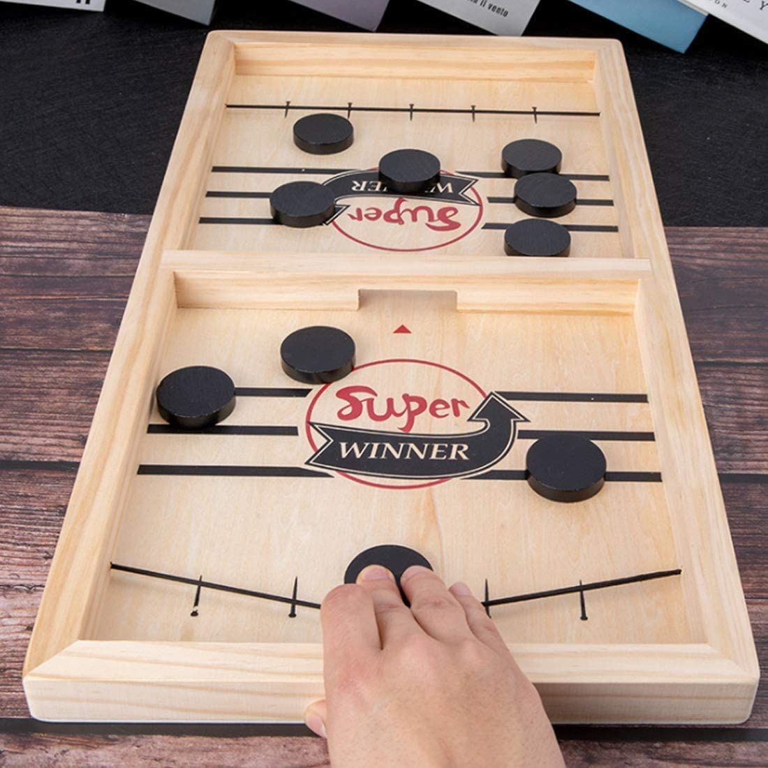 TimberHockey Game - Houten Tafelspel voor Vader & Zoon