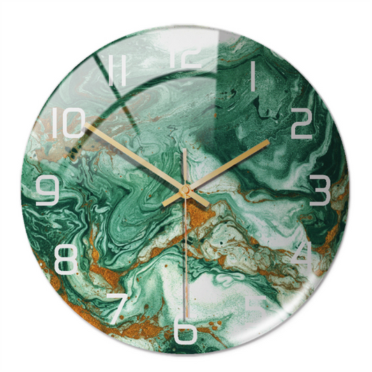 Stijlvolle Marmeren Wandklok met Geruisloze Mechanisme