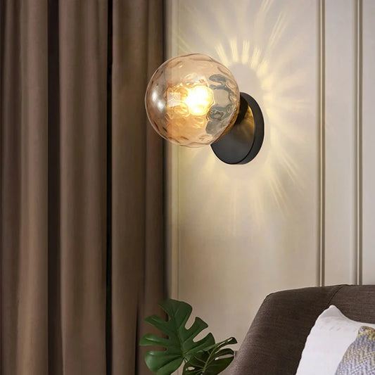 GleamGold - Luxe Gouden Wandlamp met Glas
